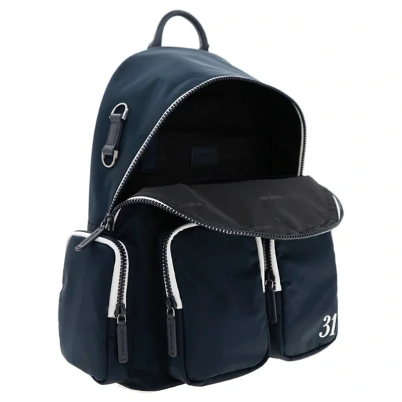 Emporio Armani Backpack No. 31 Navy Blue Nylon New - Picture 5 of 6